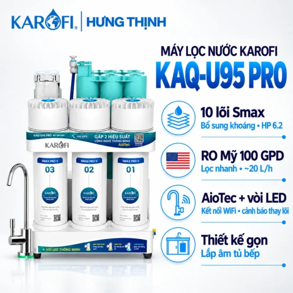 Máy Lọc Nước Karofi KAQ-U95 Pro